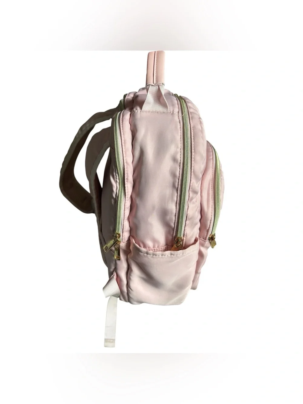 Matein Pink Quilted Backpack Zip Closure Pockets Padded Straps Top Handle